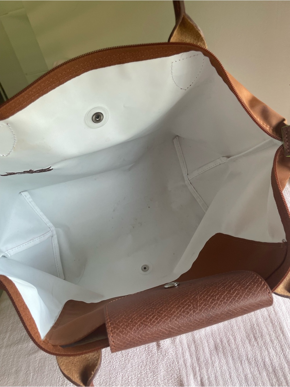 Longchamp Congac Leather-Trim Tote Bag - Picture 10 of 16